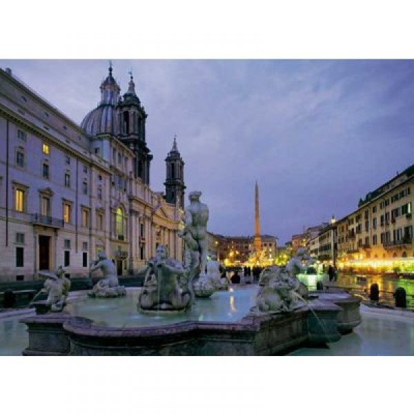 1000 pieces puzzle - Piazza Navona: Rome Italy - Ravensburger-15260OLD