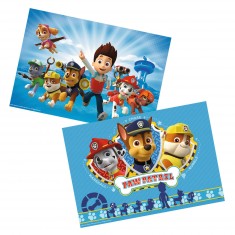 2 x 12-teiliges Puzzle: Paw Patrol: Ryder und die Paw Patrol