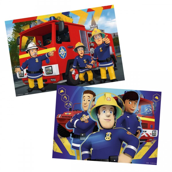 2 x 24-teiliges Puzzle: Feuerwehrmann Sam: Sam hilft Ihnen in der Not - Ravensburger-09042