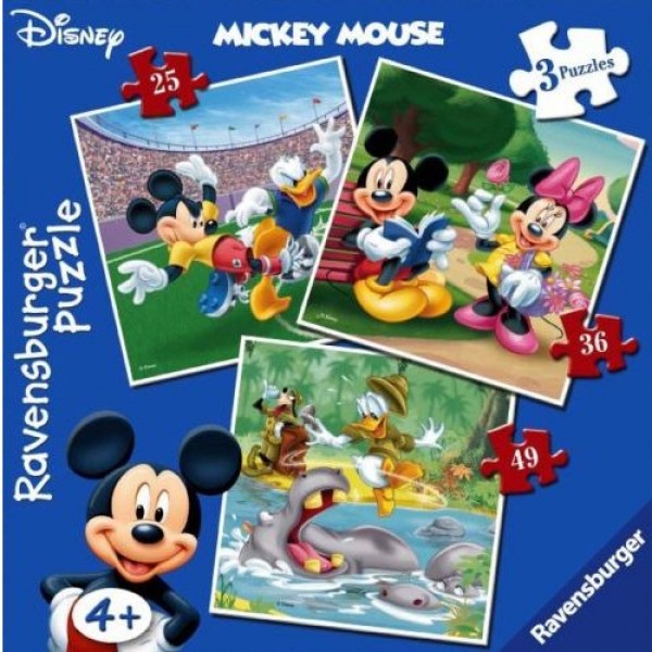 3 puzzles - Mickey et ses amis - Ravensburger-09399-6-80875