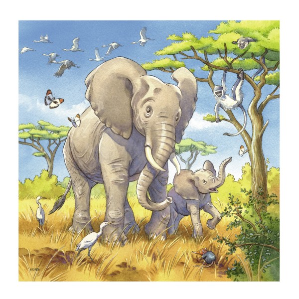 3 x 49 pieces puzzle: The great savages - Ravensburger-08003