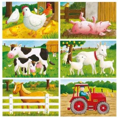 Puzzle-Würfel - 6 Würfel: Willkommen auf der Farm