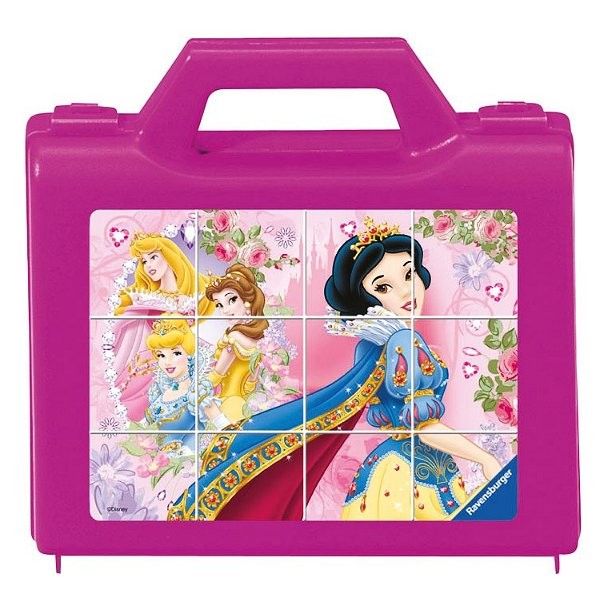 Puzzle 12 cubes : Princesses Disney Fabuleuses princesses - Ravensburger-07495
