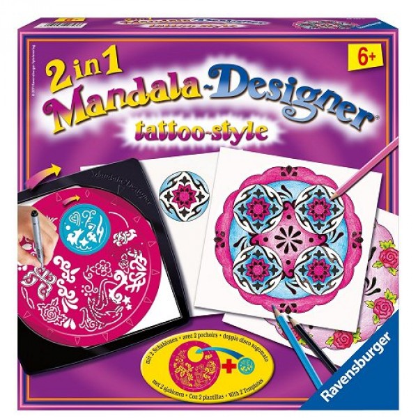 Mandala Designer Tatoo Style 2 en 1 - Ravensburger-29743