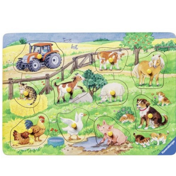 Puzzle 10 pièces : La ferme des jolis animaux - Ravensburger-03666