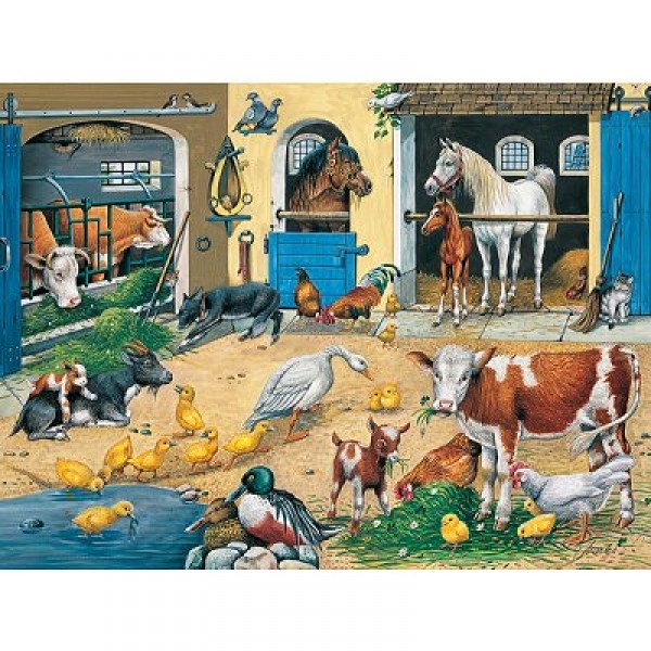 Puzzle 100 pièces XXL - Cour de ferme - Ravensburger-10743