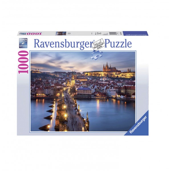 Puzzle 1000 pièces : Prague la nuit - Ravensburger-19740