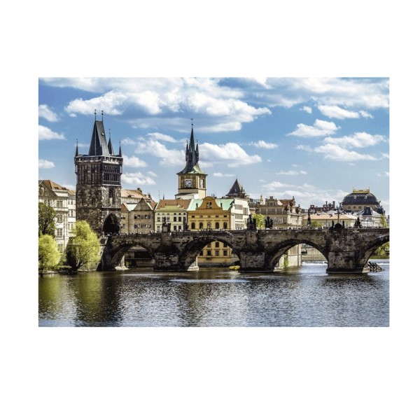 Puzzle 1000 pièces : Vue du pont Charles à Prague - Ravensburger-19742