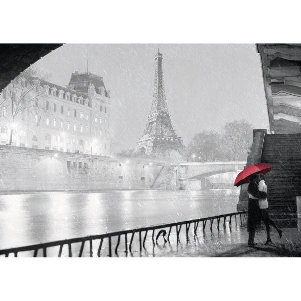 Puzzle 1000 pièces : Paris sous la pluie - Ravensburger-19471