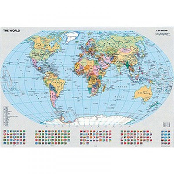 Puzzle 1000 pièces - Carte du monde : politique - Ravensburger-15652-A