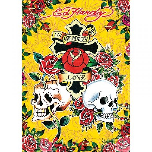 Puzzle 1000 pièces - Ed Hardy : In memory of love - Ravensburger-19172