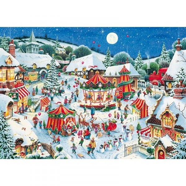 Puzzle 1000 pièces - Joyeuses fêtes de Noël - OBSOLETE-Ravensburger-15272-2007
