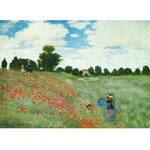 Puzzle 1000 pièces - Monet : le champ aux coquelicots - Ravensburger-15628
