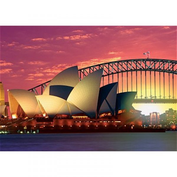 Puzzle 1000 pièces - Sydney, l'Opéra et le Harbour Bridge - Ravensburger-19211
