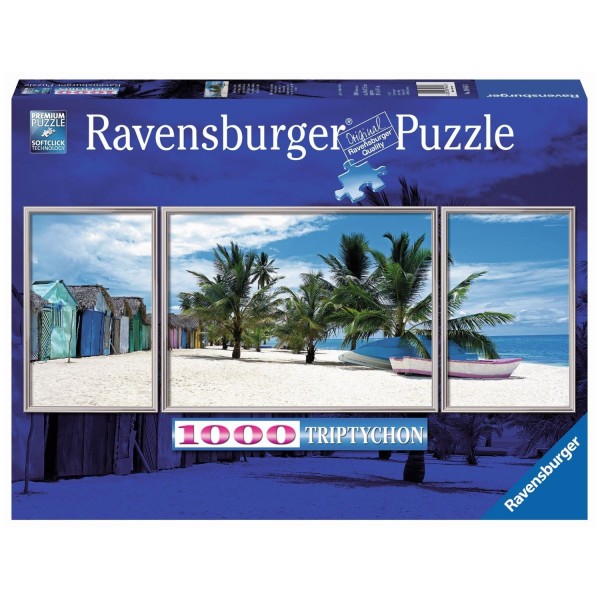 Puzzle 1000 pièces triptyque : Paysage paradisiaque - Ravensburger-19646