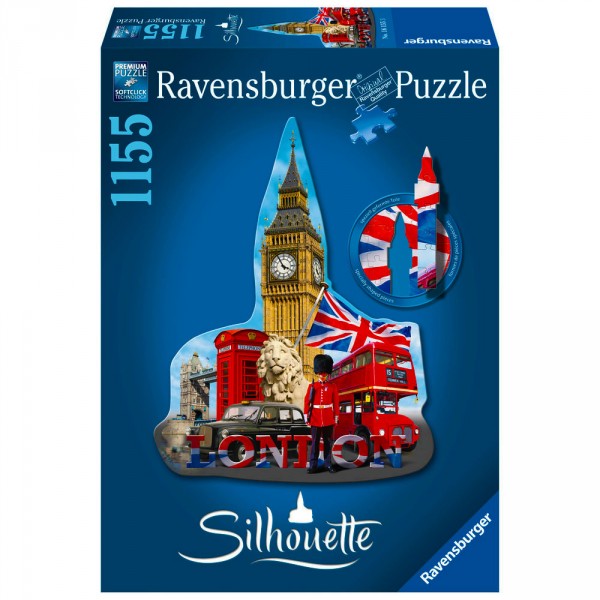 Puzzle 1155 pièces : Silhouette : Big Ben Londres - Ravensburger-16155