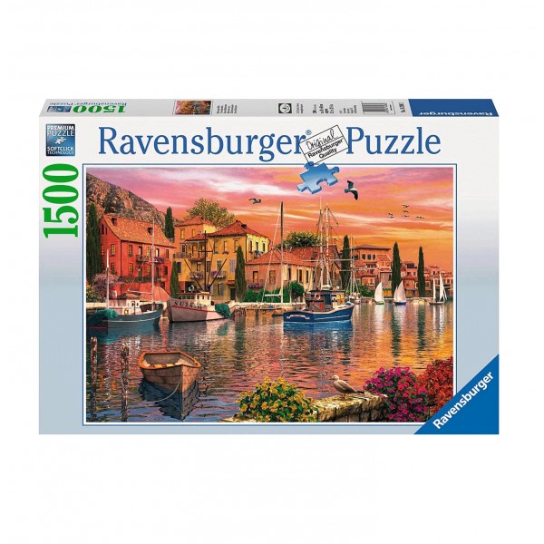 Puzzle 1500 pièces : Port de la  Méditerranée - Ravensburger-16280