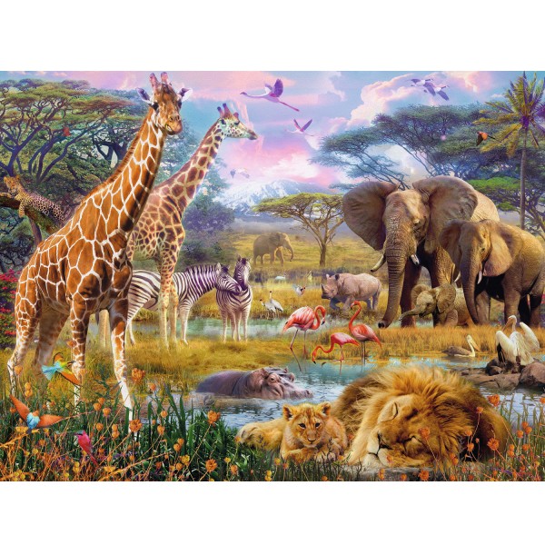 Puzzle 1500 pièces : Afrique multicolore - Ravensburger-16333