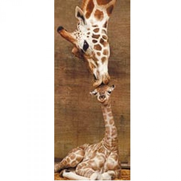 Puzzle 170 pièces vertical - Premier bisou de la girafe - Ravensburger-15124
