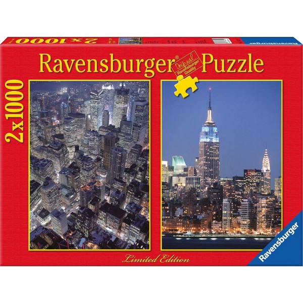 Puzzle 2 x 1000 pièces - Lumières de la ville - Ravensburger-80806
