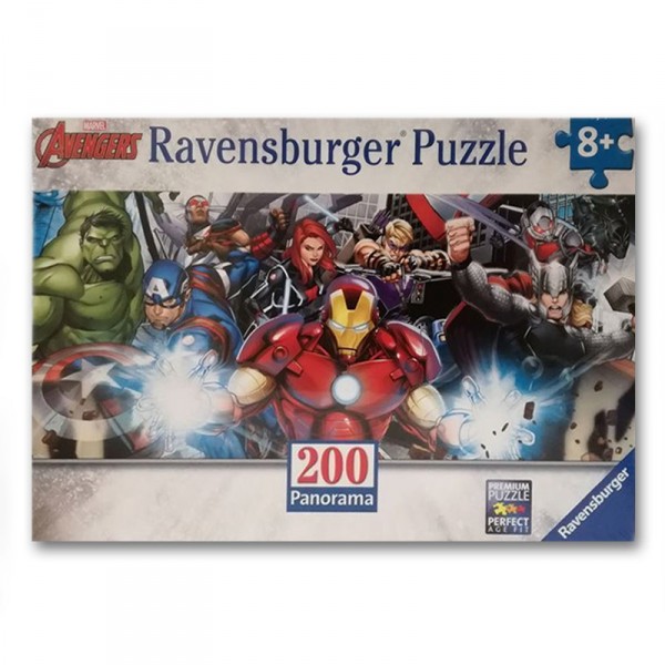 Puzzle 200 pièces panoramique : Avengers : L'équipe des super-héros - Ravensburger-12737