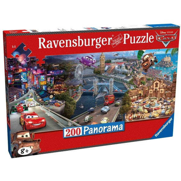 Puzzle 200 pièces panoramique : Cars 2 - Ravensburger-12645