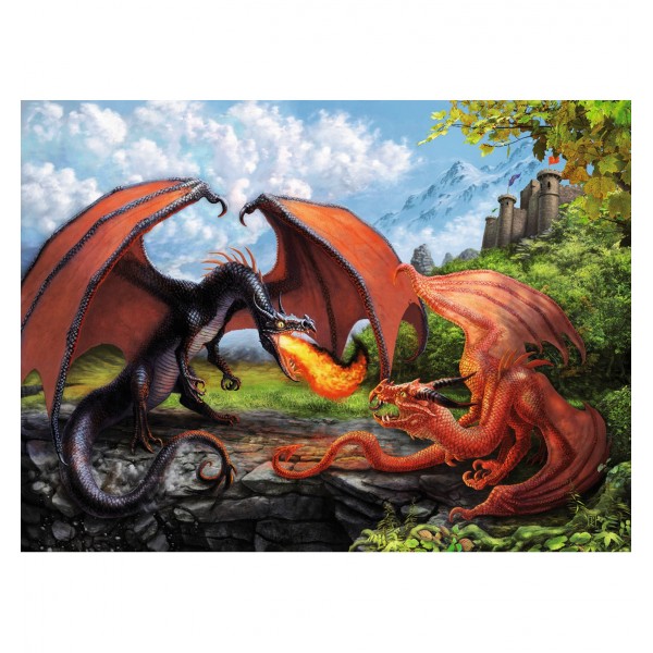 Puzzle 200 pièces XXL : Duel de dragons - Ravensburger-12708