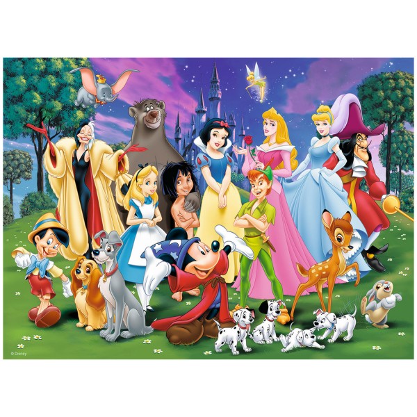Puzzle 200 pièces XXL : Mes personnages Disney - Ravensburger-12698-OLD