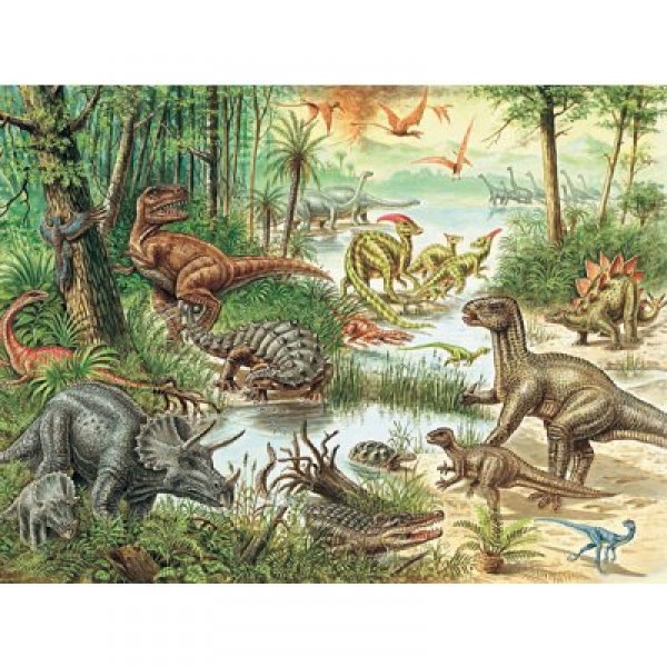 Puzzle 200 pièces XXL - Le monde des dinosaures - Ravensburger-12707