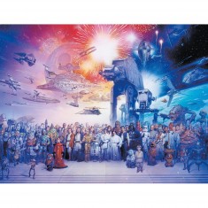 Puzle de 2000 piezas: El universo de la saga Star Wars