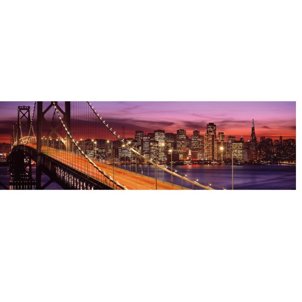 Puzzle 2000 pièces panoramique : Bay Bridge,  San Francisco - Ravensburger-16619
