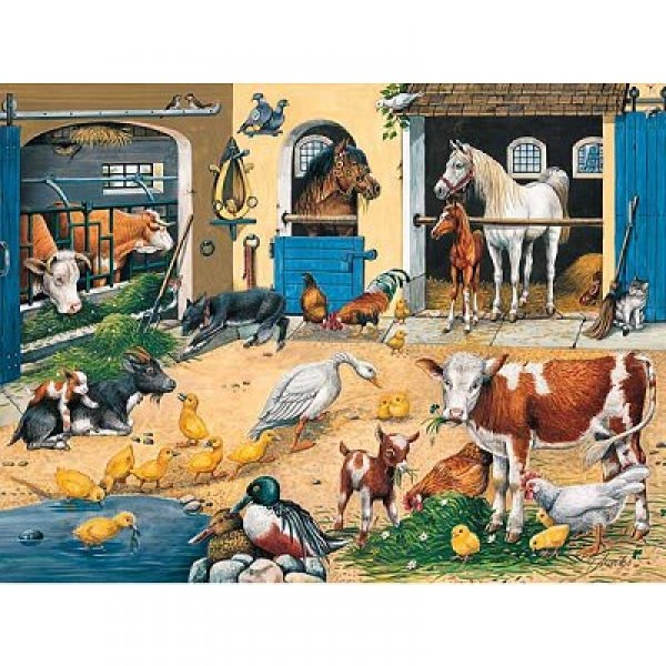 Puzzle 24 pièces géant - Les animaux de la ferme - Ravensburger-05326