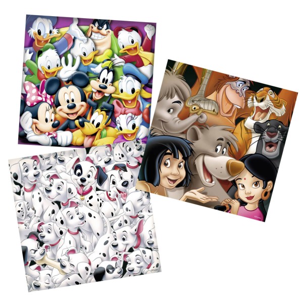 Puzzle 3 x 49 pièces : Les grands classiques Disney - Ravensburger-09274