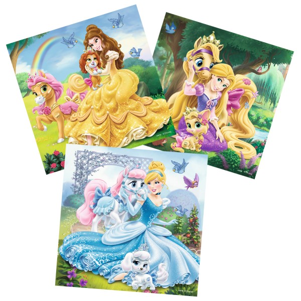 Puzzle 3 x 49 pièces : Princesses Disney : Belle, Cendrillon et Raiponce - Ravensburger-09346