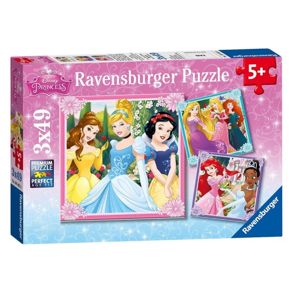 Puzzle 3 x 49 pièces : Princesses Disney - Ravensburger-09402