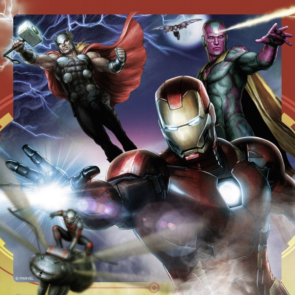 Puzzle 3 x 49 pièces : Les puissants Avengers - Ravensburger-08017
