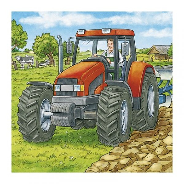 Puzzle 3 x 49 pièces - Machines agricoles - Ravensburger-09388-A