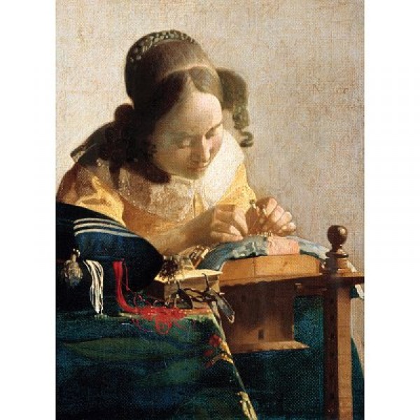 Puzzle 300 pièces - Jan Vermeer : La dentellière - Ravensburger-14014