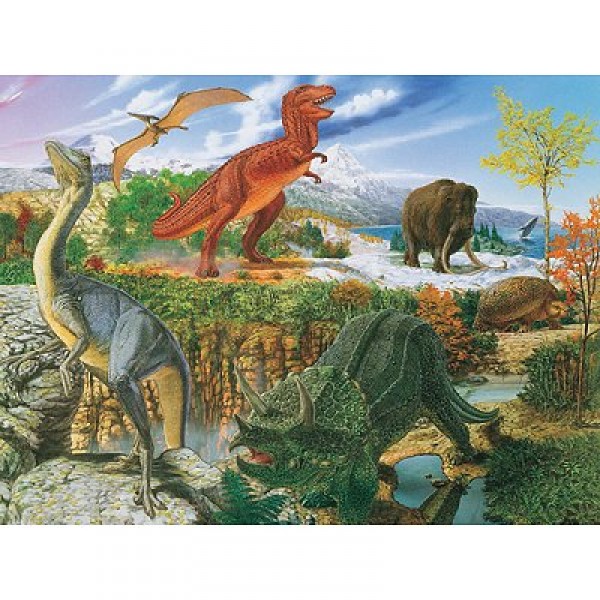 Puzzle 300 pièces - Le monde des dinosaures - Ravensburger-13046
