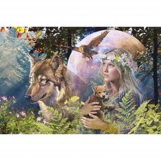 Puzzle Loup - Lune - Animaux - Sombre - Puzzle - Puzzle 500 pièces