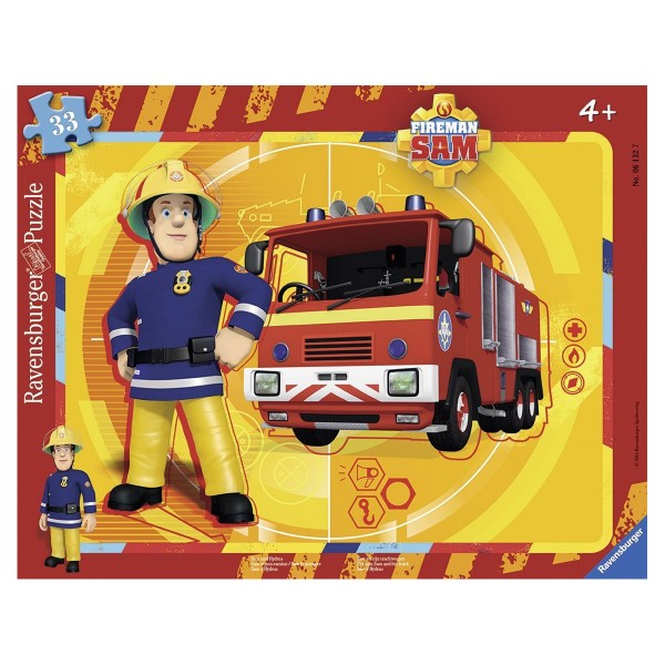 Puzzle 33 pièces : Sam le pompier et son camion - Ravensburger-06132