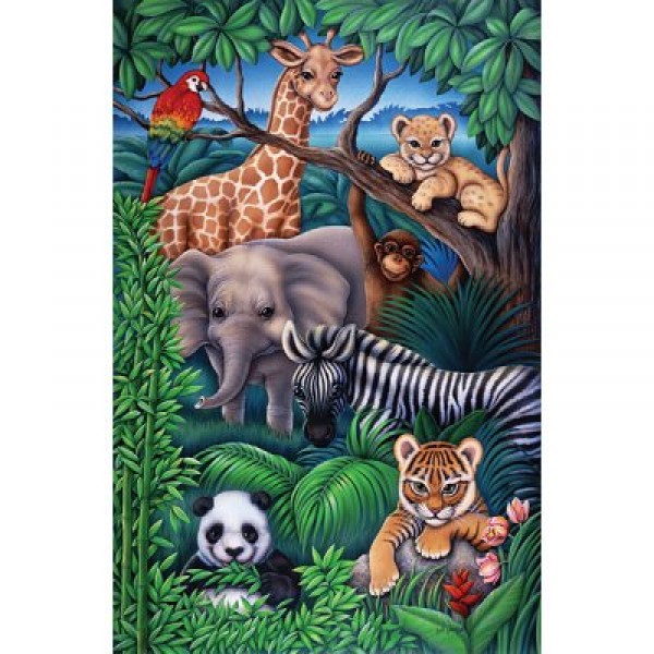 Puzzle 35 pièces - Animaux de la jungle - Ravensburger-08601