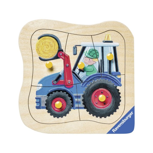 Puzzle 4 pièces : Tracteur - Ravensburger-03667