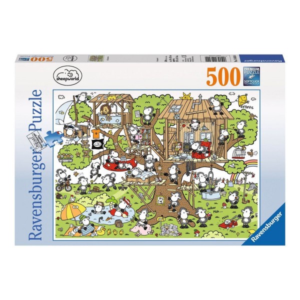 Puzzle 500 pièces : Cabane dans l'arbre, Sheepworld - Ravensburger-14644