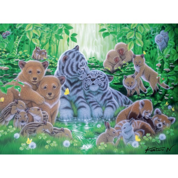Puzzle 500 pièces : La forêt des bébés animaux - Ravensburger-14261