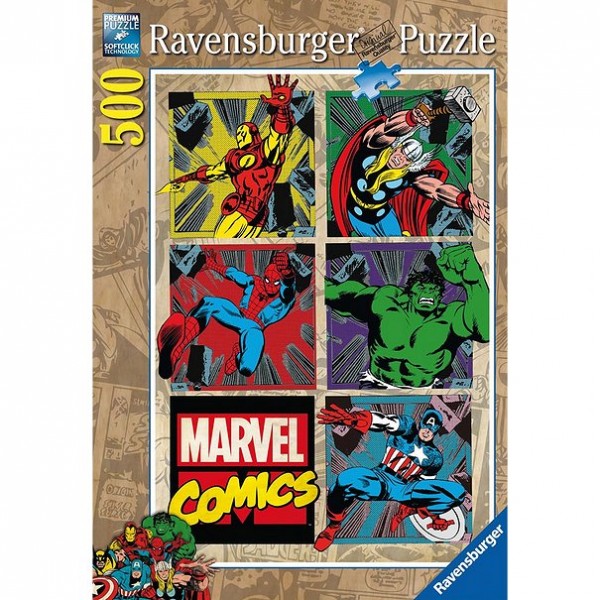 Puzzle 500 pièces : Les aventures des Avengers - Ravensburger-14339
