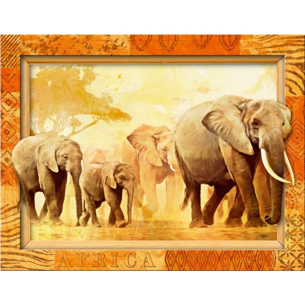 Puzzle 500 pièces Complete Puzzle Set : Voyage africain - Ravensburger-14893