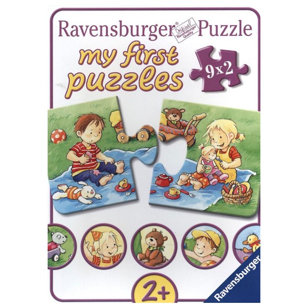 Puzzle 9 x 2 pièces : Mes premiers puzzles Petits aventuriers - Ravensburger-07375
