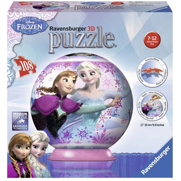 Puzzle ball 108 pièces : La Reine des Neiges (Frozen) - Ravensburger-12214