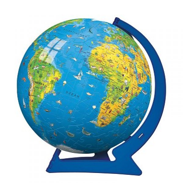 Puzzle 3D - Globe pour Enfants en Alemand - 180 pièces RAVENSBURGER